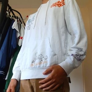 White graphic nickelodeon hoodie.